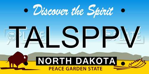 TALSPPV North Dakota License Plate
