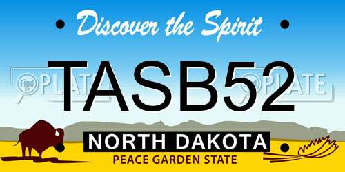 TASB52 North Dakota License Plate