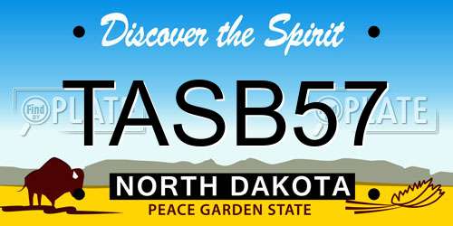 TASB57 North Dakota License Plate