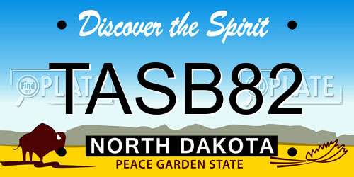 TASB82 North Dakota License Plate