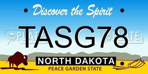 TASG78 North Dakota License Plate