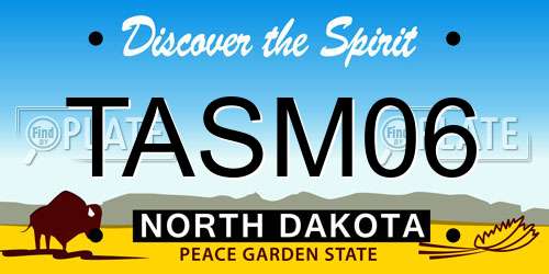 TASM06 North Dakota License Plate