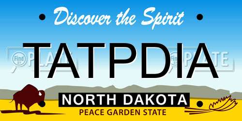 TATPDIA North Dakota License Plate