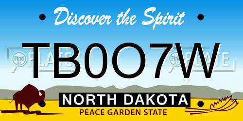 TB0O7W North Dakota License Plate