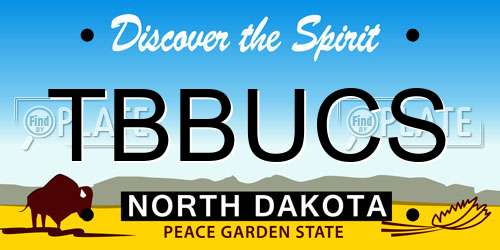 TBBUCS North Dakota License Plate