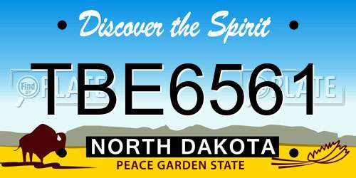 TBE6561 North Dakota License Plate
