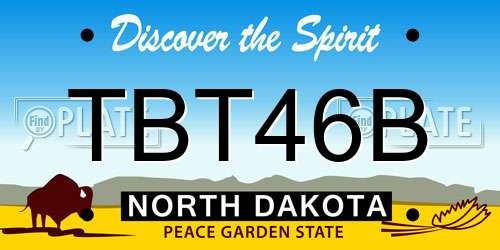 TBT46B North Dakota License Plate
