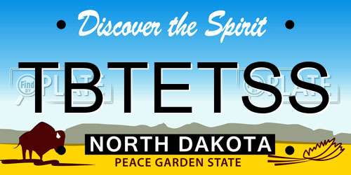 TBTETSS North Dakota License Plate