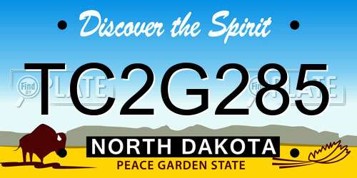 TC2G285 North Dakota License Plate