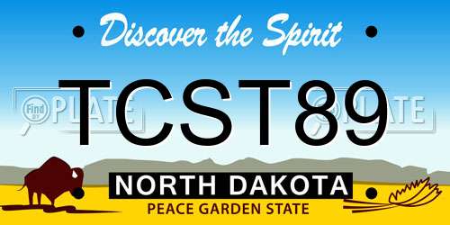 TCST89 North Dakota License Plate