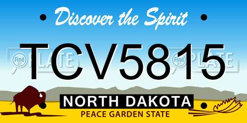 TCV5815 North Dakota License Plate