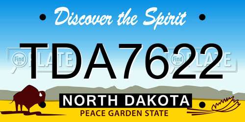 TDA7622 North Dakota License Plate
