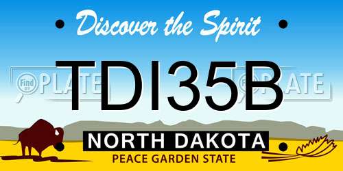 TDI35B North Dakota License Plate