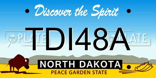 TDI48A North Dakota License Plate
