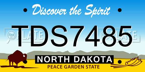 TDS7485 North Dakota License Plate