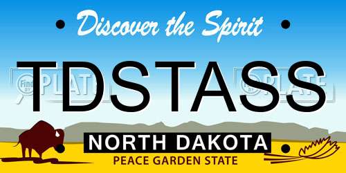 TDSTASS North Dakota License Plate