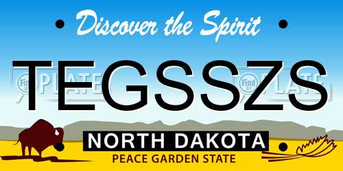 TEGSSZS North Dakota License Plate