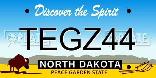 TEGZ44 North Dakota License Plate