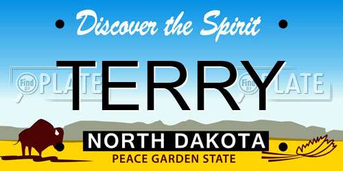 TERRY North Dakota License Plate