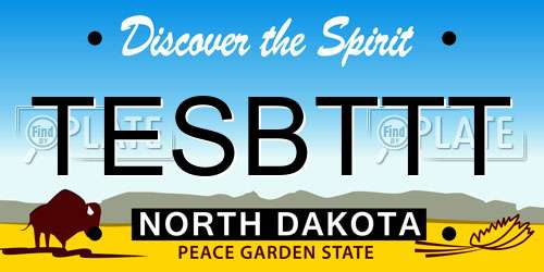 TESBTTT North Dakota License Plate
