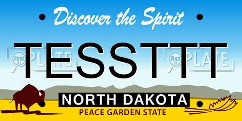 TESSTTT North Dakota License Plate