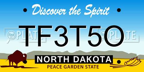 TF3T5O North Dakota License Plate