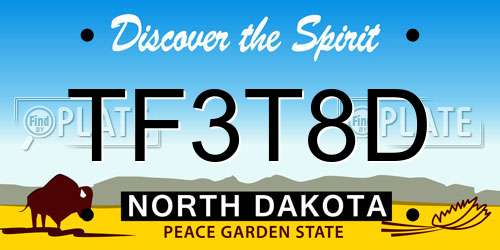 TF3T8D North Dakota License Plate