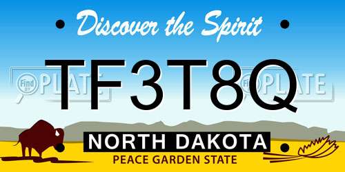 TF3T8Q North Dakota License Plate