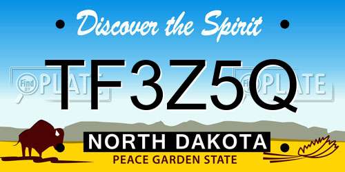 TF3Z5Q North Dakota License Plate