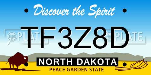 TF3Z8D North Dakota License Plate