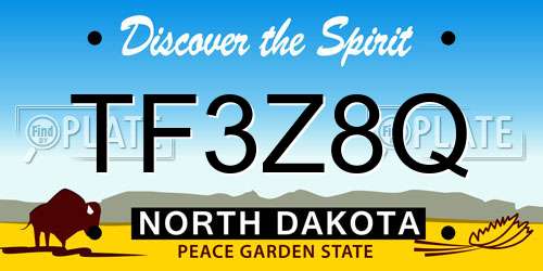 TF3Z8Q North Dakota License Plate