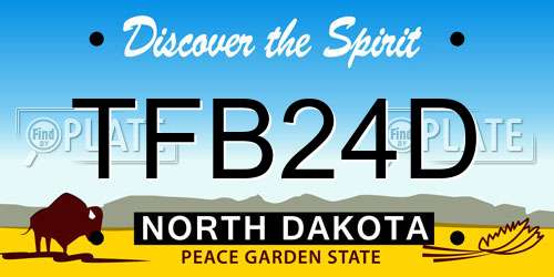 TFB24D North Dakota License Plate