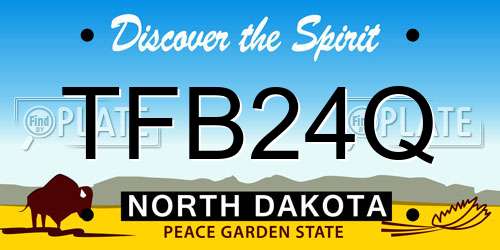 TFB24Q North Dakota License Plate