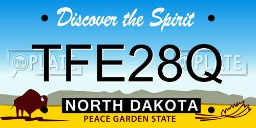 TFE28Q North Dakota License Plate