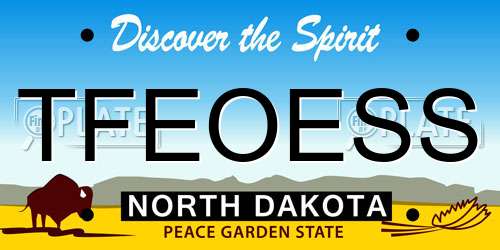 TFEOESS North Dakota License Plate