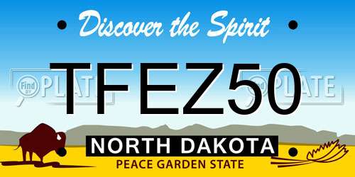 TFEZ50 North Dakota License Plate