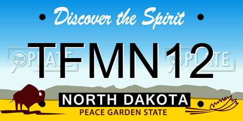 TFMN12 North Dakota License Plate