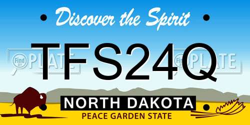 TFS24Q North Dakota License Plate