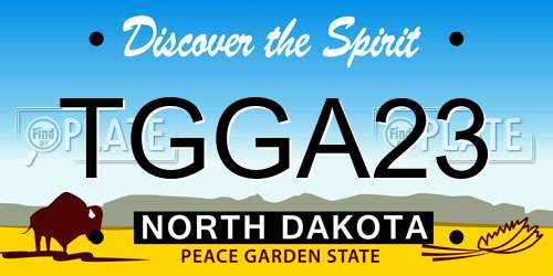TGGA23 North Dakota License Plate