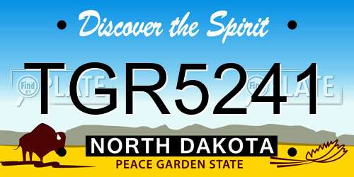 TGR5241 North Dakota License Plate