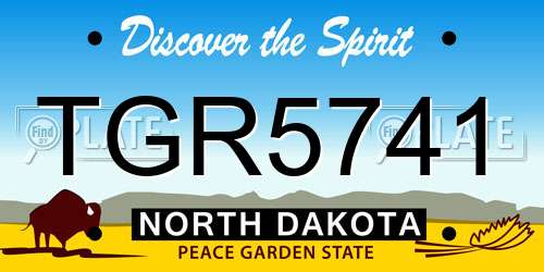 TGR5741 North Dakota License Plate