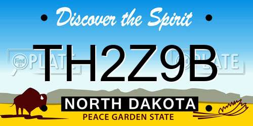 TH2Z9B North Dakota License Plate
