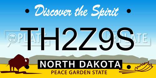 TH2Z9S North Dakota License Plate