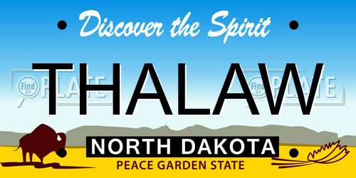 THALAW North Dakota License Plate