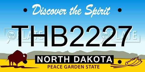 THB2227 North Dakota License Plate