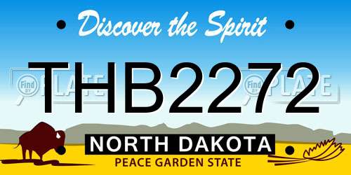 THB2272 North Dakota License Plate