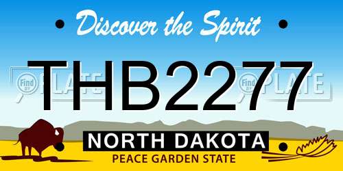 THB2277 North Dakota License Plate