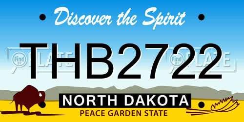 THB2722 North Dakota License Plate