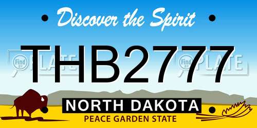 THB2777 North Dakota License Plate