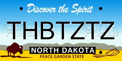 THBTZTZ North Dakota License Plate